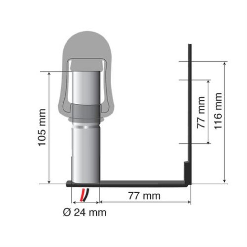 Βάση Στήριξης Φάρου FIX-4 77mm - Lampa - L7301.2 Βάση Στήριξης Φάρου FIX-4 77mm - Lampa - L7301.2