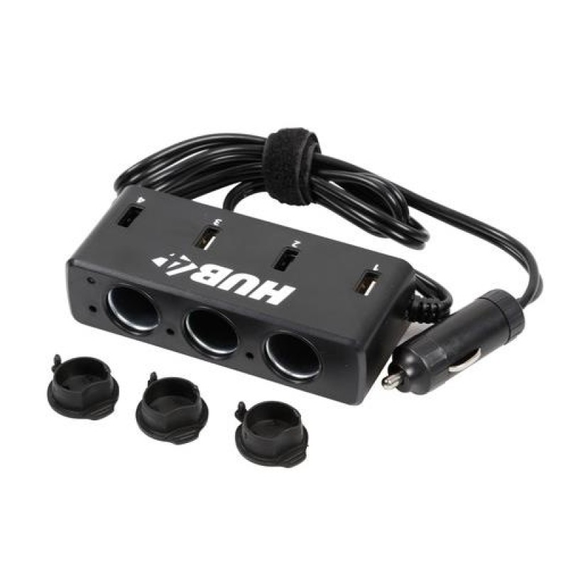 Αντάπτορας Αναπτήρα Τριπλός με 4 USB 12/24V με καλώδιο 85cm - Lampa - L3895.3 Αντάπτορας Αναπτήρα Τριπλός με 4 USB 12/24V με καλώδιο 85cm - Lampa - L3895.3