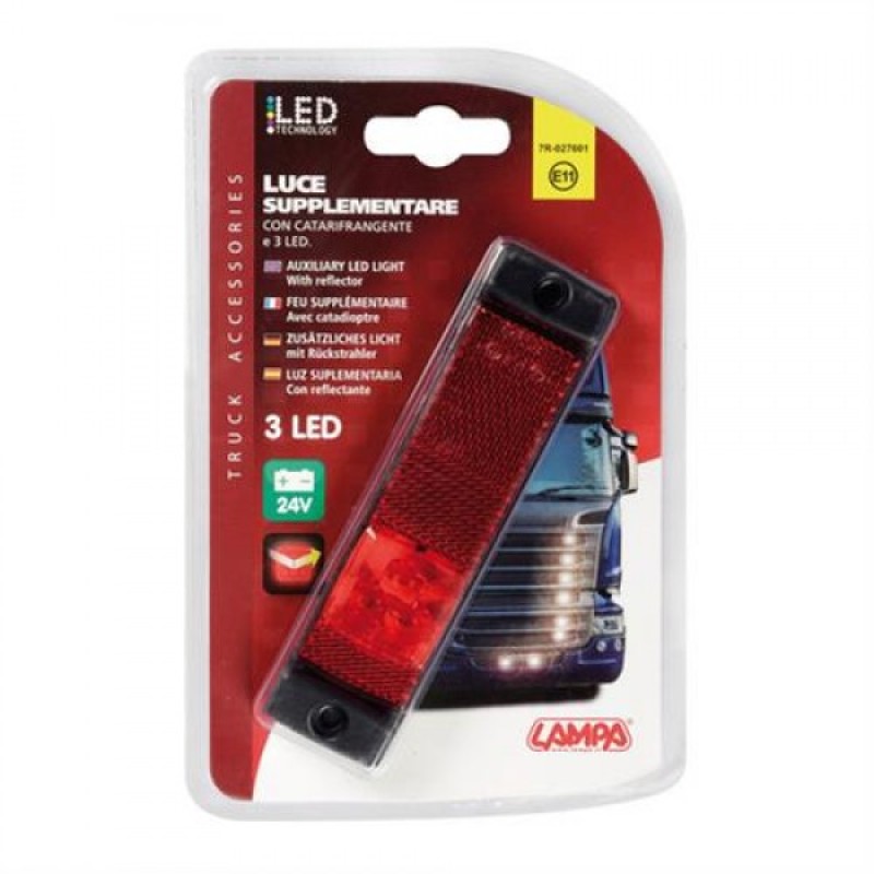 ΦΩΣ ΘΕΣΕΩΣ ΦΟΡΤΗΓΟΥ 24V 3LED ΚΟΚΚΙΝΟ 130x30mm 1ΤΕΜ. - Lampa - L9791.5 ΦΩΣ ΘΕΣΕΩΣ ΦΟΡΤΗΓΟΥ 24V 3LED ΚΟΚΚΙΝΟ 130x30mm 1ΤΕΜ. - Lampa - L9791.5