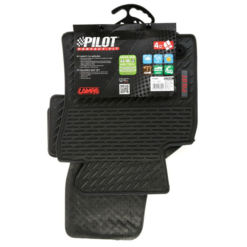ΜΑΡΚΕ ΠΑΤΑΚΙΑ ΣΕ ΣΚΑΦΗ ΛΑΣΤΙΧΟ ΓΙΑ VW GOLF 5+6 3D/5D 11/2003-10/2014 / JETTA 09/2005-01/2011 / SCIROCCO 2008+ PILOT ECO GOMMA STYLE Β (ΜΕ ΚΟΥΜΠΩΜΑΤΑ) LAMPA - 4 ΤΕΜ. - Lampa - L2630.8