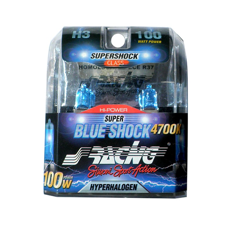 H3 12V/55W 90" 4.700K SUPER BLUE SHOCK - Simoni Racing - SRSB3 H3 12V/55W 90" 4.700K SUPER BLUE SHOCK - Simoni Racing - SRSB3