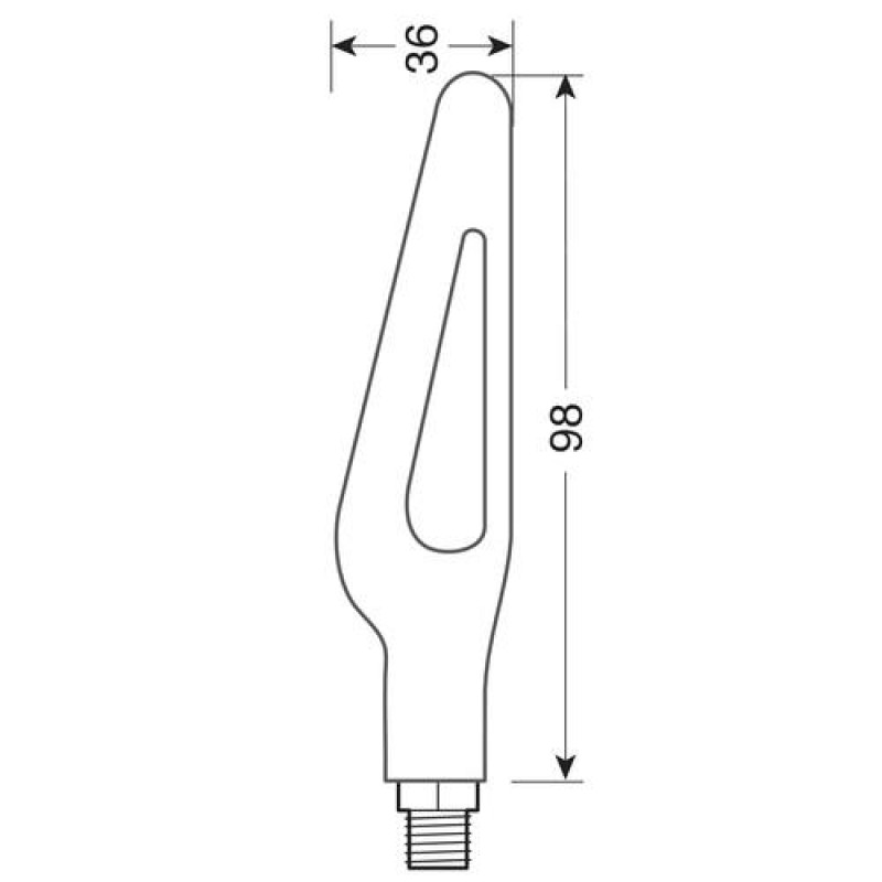 ΦΛΑΣ ΜΟΤΟ GLORY SQ ΜΑΥΡΑ 12V SMD LED 98x36mm - Lampa - 9047.4-LM