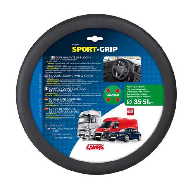 ΚΑΛΥΜΜΑ ΤΙΜΟΝΙΟΥ SPORT-GRIP ΕΛΑΣΤΙΚΟ ΣΙΛΙΚΟΝΗΣ 35-51cm LAMPA - 1 τεμ. - Lampa - L3298.6 ΚΑΛΥΜΜΑ ΤΙΜΟΝΙΟΥ SPORT-GRIP ΕΛΑΣΤΙΚΟ ΣΙΛΙΚΟΝΗΣ 35-51cm LAMPA - 1 τεμ. - Lampa - L3298.6