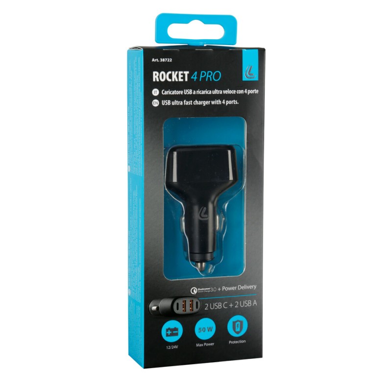 ΦΟΡΤΙΣΤΗΣ ΑΝΑΠΤΗΡΑ 12/24V MAX 50W ΜΕ 2 ΘΥΡΕΣ USB A & 2 ΘΥΡΕΣ USB C FAST CHARGE ΜΑΥΡΟΣ ROCKET 4 PRO LAMPA - 1 TEM. - Lampa - L3872.2 ΦΟΡΤΙΣΤΗΣ ΑΝΑΠΤΗΡΑ 12/24V MAX 50W ΜΕ 2 ΘΥΡΕΣ USB A & 2 ΘΥΡΕΣ USB C FAST CHARGE ΜΑΥΡΟΣ ROCKET 4 PRO LAMPA - 1 TEM. - Lampa - L3872.2