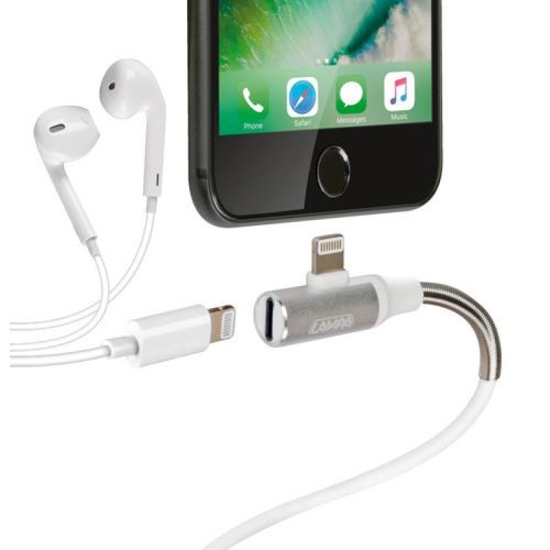 ΚΑΛΩΔΙΟ USB ΦΟΡΤΙΣΗΣ ΚΑΙ ΑΝΤΑΠΤΟΡΑΣ ΑΚΟΥΣΤΙΚΩΝ APPLE (8 PIN) 90 ΜΟΙΡΩΝ IRON SILVER LINE (100 cm) - Lampa - L3884.9/T ΚΑΛΩΔΙΟ USB ΦΟΡΤΙΣΗΣ ΚΑΙ ΑΝΤΑΠΤΟΡΑΣ ΑΚΟΥΣΤΙΚΩΝ APPLE (8 PIN) 90 ΜΟΙΡΩΝ IRON SILVER LINE (100 cm) - Lampa - L3884.9/T