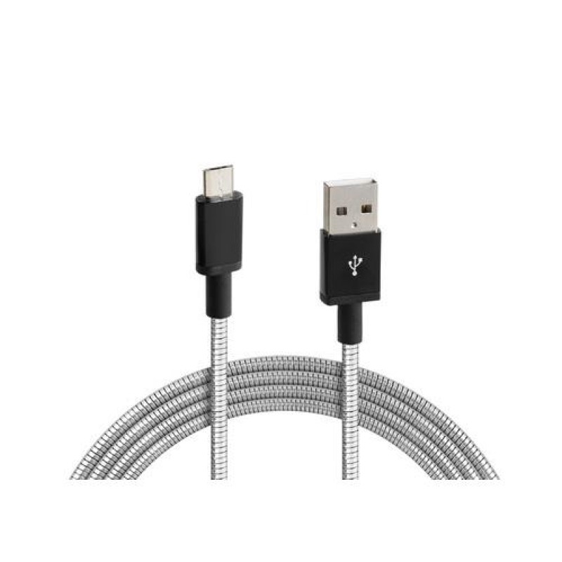 ΚΑΛΩΔΙΟ USB ΦΟΡΤΙΣΗΣ ΚΑΙ ΣΥΓΧΡΟΝΙΣΜΟΥ IRON SILVER LINE - MICRO USB (100 cm) - Lampa - L3885.5/T ΚΑΛΩΔΙΟ USB ΦΟΡΤΙΣΗΣ ΚΑΙ ΣΥΓΧΡΟΝΙΣΜΟΥ IRON SILVER LINE - MICRO USB (100 cm) - Lampa - L3885.5/T