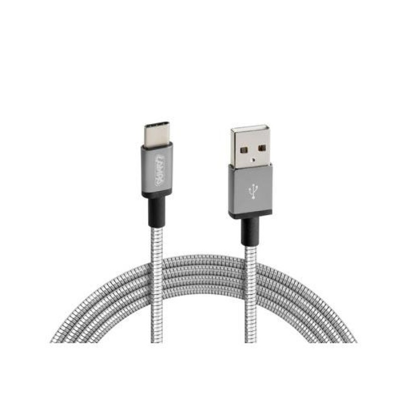 ΚΑΛΩΔΙΟ USB ΦΟΡΤΙΣΗΣ ΚΑΙ ΣΥΓΧΡΟΝΙΣΜΟΥ IRON SILVER LINE - TYPE C (100 cm) - Lampa - L3885.7/T ΚΑΛΩΔΙΟ USB ΦΟΡΤΙΣΗΣ ΚΑΙ ΣΥΓΧΡΟΝΙΣΜΟΥ IRON SILVER LINE - TYPE C (100 cm) - Lampa - L3885.7/T