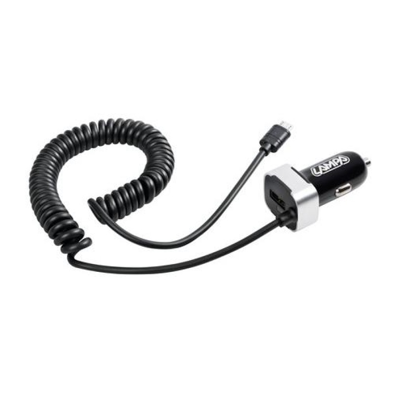 Αντάπτορας Αναπτήρα 12/24V 2400mA Διπλός με Θύρα USB+MICRO USB με καλώδιο 150cm - Lampa - L3892.8/T Αντάπτορας Αναπτήρα 12/24V 2400mA Διπλός με Θύρα USB+MICRO USB με καλώδιο 150cm - Lampa - L3892.8/T