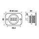 ΒΟΛΤΟΜΕΤΡΟ ΨΗΦΙΑΚΟ ΣΕ ΠΡΙΖΑ EXT-9 6-30V LED 60x48,5x40mm - Lampa - L3897.4 ΒΟΛΤΟΜΕΤΡΟ ΨΗΦΙΑΚΟ ΣΕ ΠΡΙΖΑ EXT-9 6-30V LED 60x48,5x40mm - Lampa - L3897.4