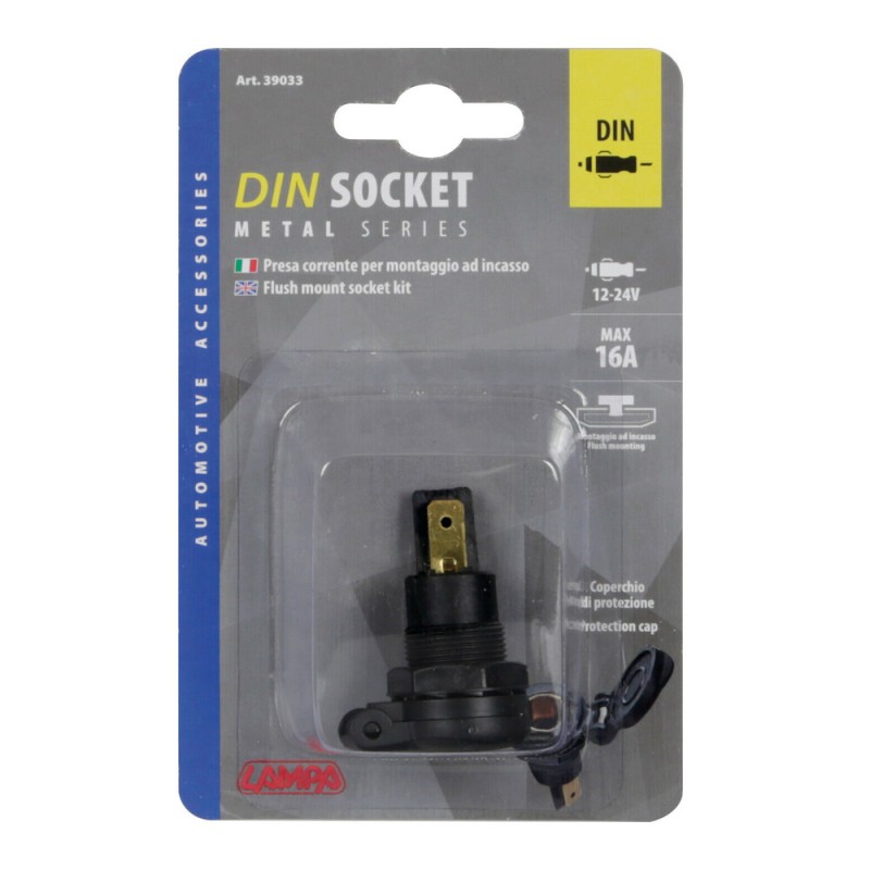 ΠΡΙΖΑ ΑΝΑΠΤΗΡΑ DIN ΜΕ ΚΑΠΑΚΙ 12/24V 16A - Lampa - 3903.3-LM ΠΡΙΖΑ ΑΝΑΠΤΗΡΑ DIN ΜΕ ΚΑΠΑΚΙ 12/24V 16A - Lampa - 3903.3-LM