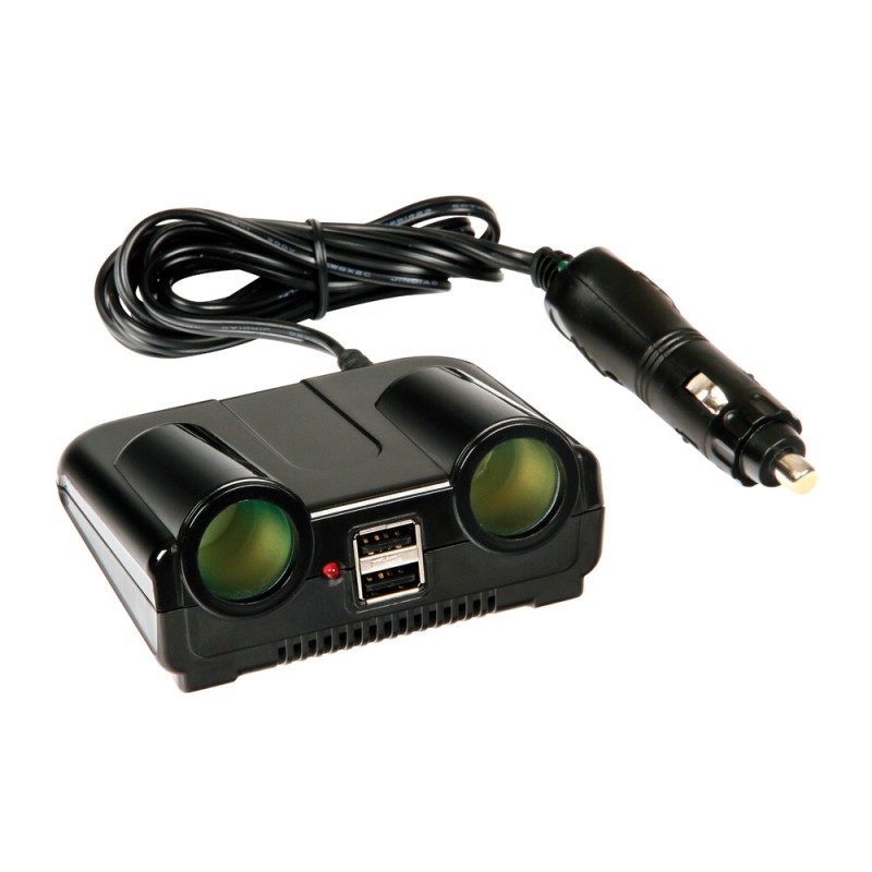 ΑΝΤΑΠΤΟΡΑΣ 2ΠΛΟΣ ΑΝΑΠΤΗΡΑ + 2USB 12/24V - Lampa - L3903.9/T ΑΝΤΑΠΤΟΡΑΣ 2ΠΛΟΣ ΑΝΑΠΤΗΡΑ + 2USB 12/24V - Lampa - L3903.9/T