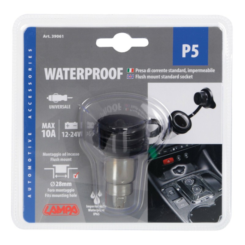 ΠΡΙΖΑ ΑΝΑΠΤΗΡΑ ΑΔΙΑΒΡΟΧΗ ΜΕ ΚΑΠΑΚΙ 12/24V 10A - Lampa - L3906.1 ΠΡΙΖΑ ΑΝΑΠΤΗΡΑ ΑΔΙΑΒΡΟΧΗ ΜΕ ΚΑΠΑΚΙ 12/24V 10A - Lampa - L3906.1