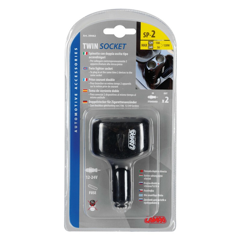 ΑΝΤΑΠΤΟΡΑΣ ΦΙΣ ΑΝΑΠΤΗΡΑ ΔΙΠΛΟΣ 12/24V 10A - Lampa - L3906.2/T