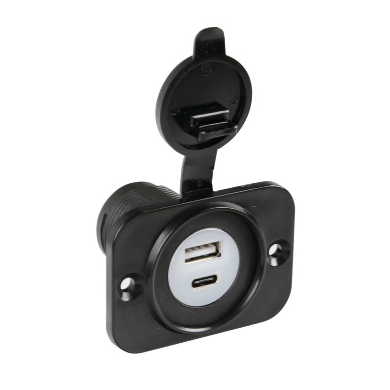 ΠΡΙΖΑ USB ΜΕ ΚΑΠΑΚΙ ΚΑΙ 2 ΘΥΡΕΣ USB (A+C) 12/24V 3000mA 15W ΜΑΥΡΗ FAST CHARGE LAMPA - 1 TEM. - Lampa - L3912.0 ΠΡΙΖΑ USB ΜΕ ΚΑΠΑΚΙ ΚΑΙ 2 ΘΥΡΕΣ USB (A+C) 12/24V 3000mA 15W ΜΑΥΡΗ FAST CHARGE LAMPA - 1 TEM. - Lampa - L3912.0
