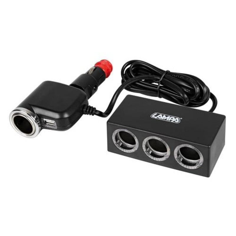 ΑΝΤΑΠΤΟΡΑΣ ΑΝΑΠΤΗΡΑ 4 ΘΕΣΕΩΝ+USB 10A ΜΕ ΚΑΛΩΔΙΟ 200cm 12/24V DUO 4in1 - Lampa - L3913.1 ΑΝΤΑΠΤΟΡΑΣ ΑΝΑΠΤΗΡΑ 4 ΘΕΣΕΩΝ+USB 10A ΜΕ ΚΑΛΩΔΙΟ 200cm 12/24V DUO 4in1 - Lampa - L3913.1