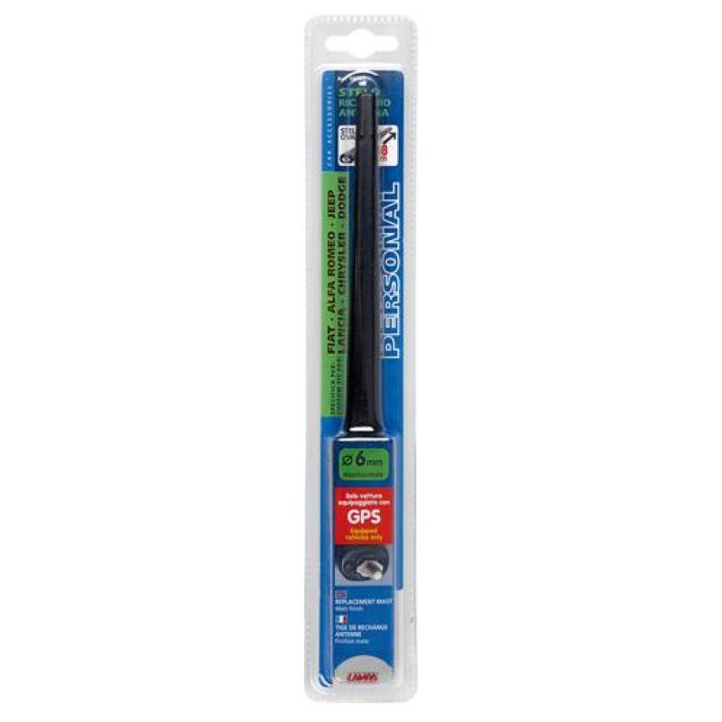 ΚΕΡΑΙΑ ΟΡΟΦΗΣ ΜΑΥΡΗ PERSONAL-TUNING GPS 18cm Φ 6mm  (ALFA ROMEO-FIAT-LANCIA-CHRYSLER-JEEP-DODGE) - Lampa - L4018.9
