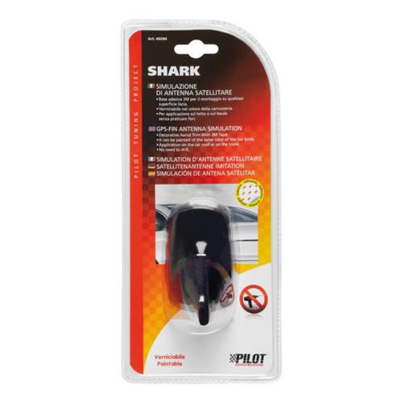 ΚΕΡΑΙΑ ΚΑΡΧΑΡΙΑΣ SHARK ΜΑΥΡΗ GPS ΑΥΤΟΚΟΛΛΗΤΗ ΔΙΑΚΟΣΜΗΤΙΚΗ 55x86x83mm - Lampa - L4028.4
