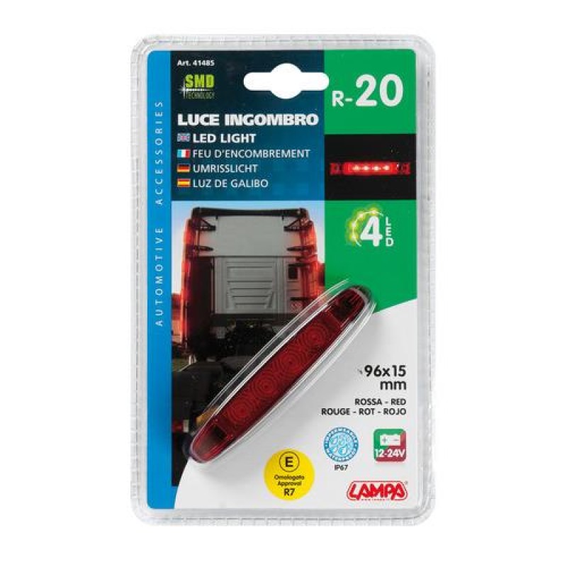 ΦΩΣ ΟΓΚΟΥ 4LED ΚΟΚΚΙΝΟ 12/24V 96mm ΑΔΙΑΒΡΟΧΟ 1ΤΕΜ. - Lampa - L4148.5 ΦΩΣ ΟΓΚΟΥ 4LED ΚΟΚΚΙΝΟ 12/24V 96mm ΑΔΙΑΒΡΟΧΟ 1ΤΕΜ. - Lampa - L4148.5