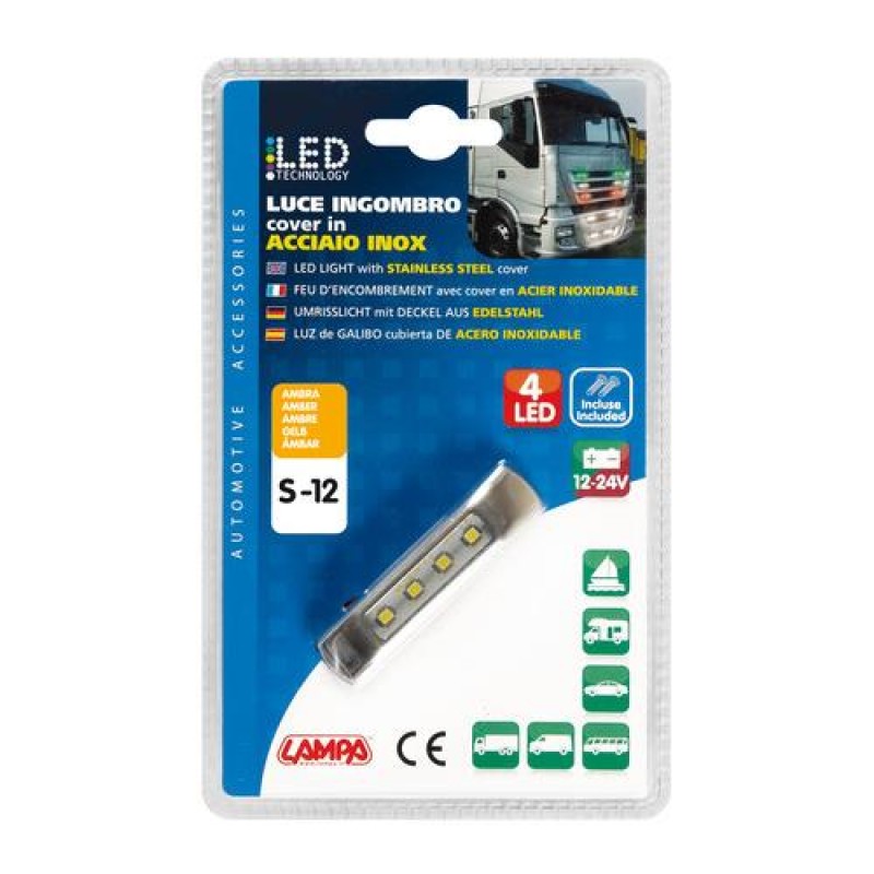 ΦΩΣ ΟΓΚΟΥ ΦΟΡΤΗΓΟΥ 4LED ΠΟΡΤΟΚΑΛΙ 12/24V 70x16x11mm ΑΔΙΑΒΡΟΧΟ 1ΤΕΜ. - Lampa - L4149.2 ΦΩΣ ΟΓΚΟΥ ΦΟΡΤΗΓΟΥ 4LED ΠΟΡΤΟΚΑΛΙ 12/24V 70x16x11mm ΑΔΙΑΒΡΟΧΟ 1ΤΕΜ. - Lampa - L4149.2