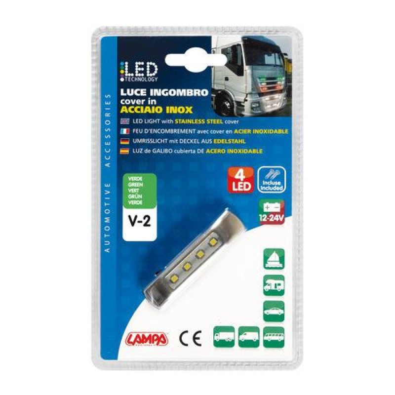 ΦΩΣ ΟΓΚΟΥ ΦΟΡΤΗΓΟΥ 4LED ΠΡΑΣΙΝΟ 12/24V 70x16x11mm ΑΔΙΑΒΡΟΧΟ 1ΤΕΜ. - Lampa - L4149.3 ΦΩΣ ΟΓΚΟΥ ΦΟΡΤΗΓΟΥ 4LED ΠΡΑΣΙΝΟ 12/24V 70x16x11mm ΑΔΙΑΒΡΟΧΟ 1ΤΕΜ. - Lampa - L4149.3