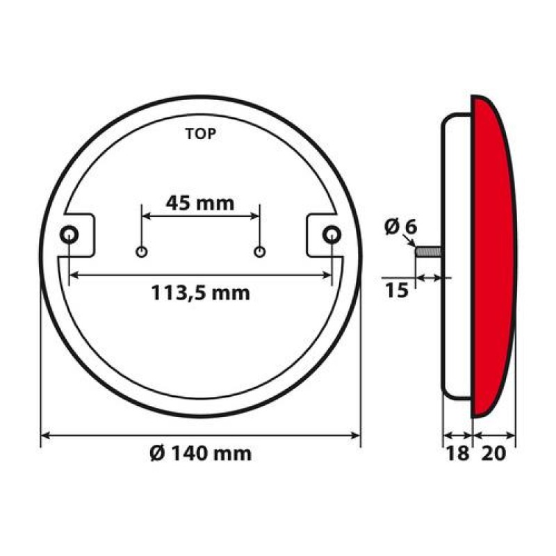 ΦΩΣ ΦΟΡΤΗΓΟΥ ΠΙΣΩ 12/24V 14LED ΚΟΚΚΙΝΟ ΣΤΡΟΓΓΥΛΟ 140mm 1ΤΕΜ. - Lampa - L4152.7 ΦΩΣ ΦΟΡΤΗΓΟΥ ΠΙΣΩ 12/24V 14LED ΚΟΚΚΙΝΟ ΣΤΡΟΓΓΥΛΟ 140mm 1ΤΕΜ. - Lampa - L4152.7