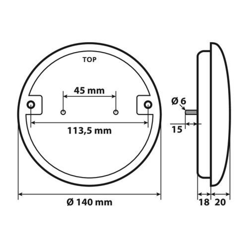 ΦΩΣ ΦΟΡΤΗΓΟΥ ΠΙΣΩ 12/24V 14LED ΔΙΑΦΑΝΟ ΣΤΡΟΓΓΥΛΟ 140mm 1ΤΕΜ. - Lampa - L4152.8 ΦΩΣ ΦΟΡΤΗΓΟΥ ΠΙΣΩ 12/24V 14LED ΔΙΑΦΑΝΟ ΣΤΡΟΓΓΥΛΟ 140mm 1ΤΕΜ. - Lampa - L4152.8