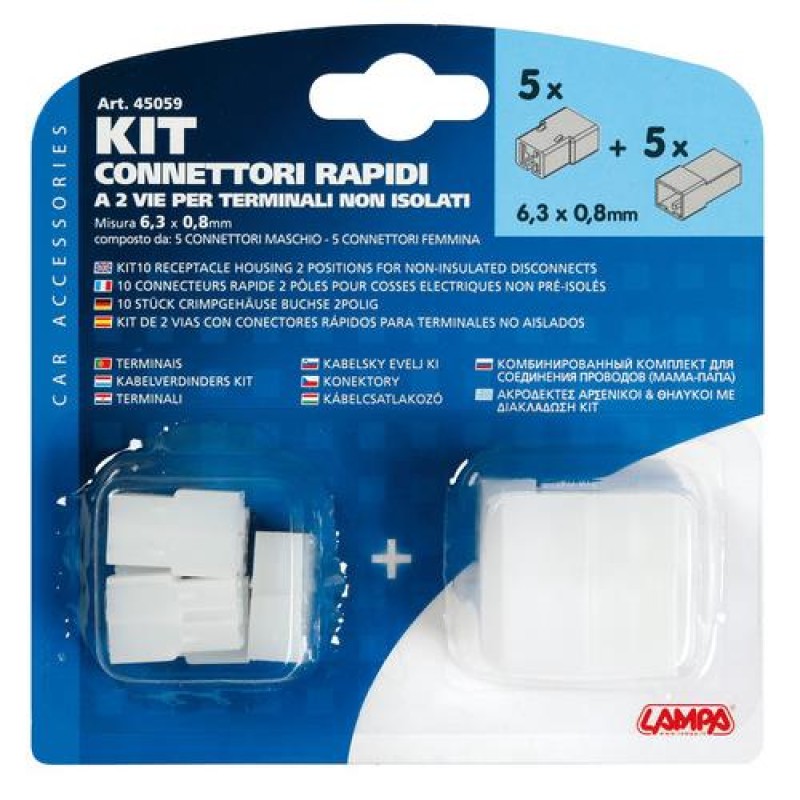 Περίβλημα 2 Θέσεων για Ασφάλειες 6,3x0.8mm (10τεμ) - Lampa - 4505.9-LM Περίβλημα 2 Θέσεων για Ασφάλειες 6,3x0.8mm (10τεμ) - Lampa - 4505.9-LM