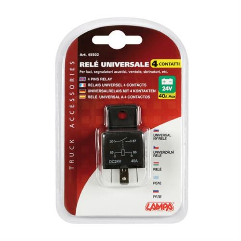 Ρελέ Φορτηγού 24V 40Α 4 επαφών - Lampa - L4550.2 Ρελέ Φορτηγού 24V 40Α 4 επαφών - Lampa - L4550.2
