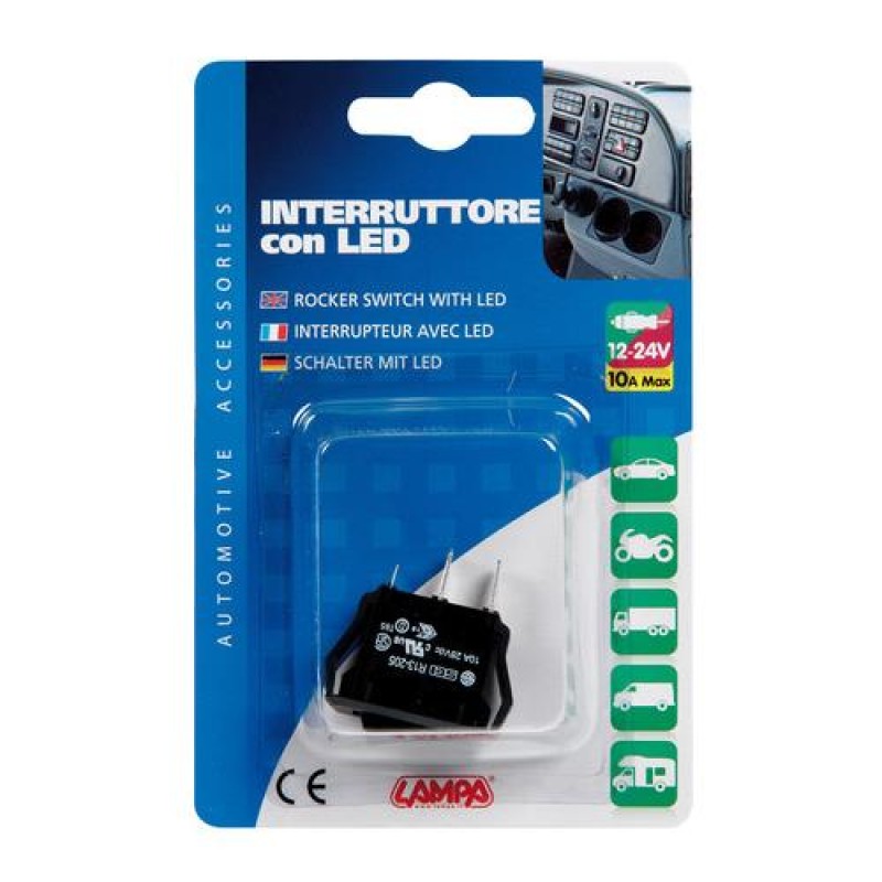 ΔΙΑΚΟΠΤΗΣ ROCKER 12/24V (LED 10A - ΜΠΛΕ) - Lampa - L4554.0 ΔΙΑΚΟΠΤΗΣ ROCKER 12/24V (LED 10A - ΜΠΛΕ) - Lampa - L4554.0