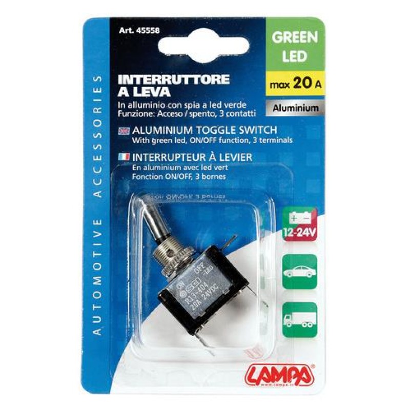 ΔΙΑΚΟΠΤΗΣ ΑΕΡΟΠΟΡΙΚΟΥ ΤΥΠΟΥ 2 ΘΕΣΕΩΝ 12,2mm 12V 20A ΜΕ LED ΠΡΑΣΙΝΟ - Lampa - L4555.8 ΔΙΑΚΟΠΤΗΣ ΑΕΡΟΠΟΡΙΚΟΥ ΤΥΠΟΥ 2 ΘΕΣΕΩΝ 12,2mm 12V 20A ΜΕ LED ΠΡΑΣΙΝΟ - Lampa - L4555.8