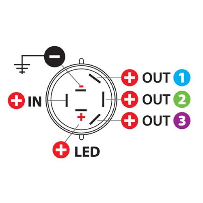 ΔΙΑΚΟΠΤΗΣ 4 ΘΕΣΕΩΝ 12/24V 10A ΣΤΡΟΓΓΥΛΟΣ 23mm - Lampa - L4556.6 ΔΙΑΚΟΠΤΗΣ 4 ΘΕΣΕΩΝ 12/24V 10A ΣΤΡΟΓΓΥΛΟΣ 23mm - Lampa - L4556.6