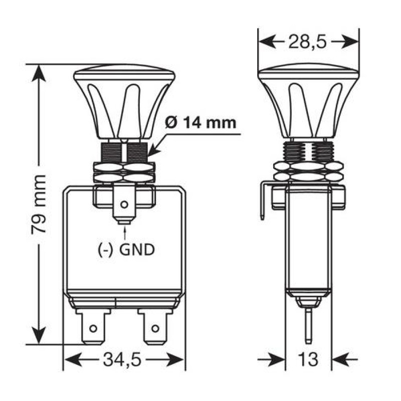 ΔΙΑΚΟΠΤΗΣ PUSH-PULL 14,2mm 12/24V 50A ΜΕ ΚΟΚΚΙΝΟ LED - Lampa - L4556.9 ΔΙΑΚΟΠΤΗΣ PUSH-PULL 14,2mm 12/24V 50A ΜΕ ΚΟΚΚΙΝΟ LED - Lampa - L4556.9