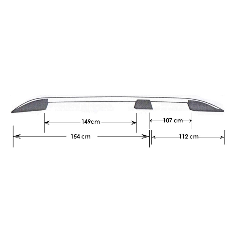 ΜΠΑΡΕΣ ΟΡΟΦΗΣ ΓΙΑ OPEL VIVARO 2014-2019/RENAULT TRAFIC 2014-2019/ TALENTO ΠΑΡΑΛΛΗΛΕΣ ΑΛΟΥΜΙΝΙΟΥ ΜΑΥΡΕΣ SOLID L2 OMTEC - 2 TEM. - Omtec - 5225933LB/OM
