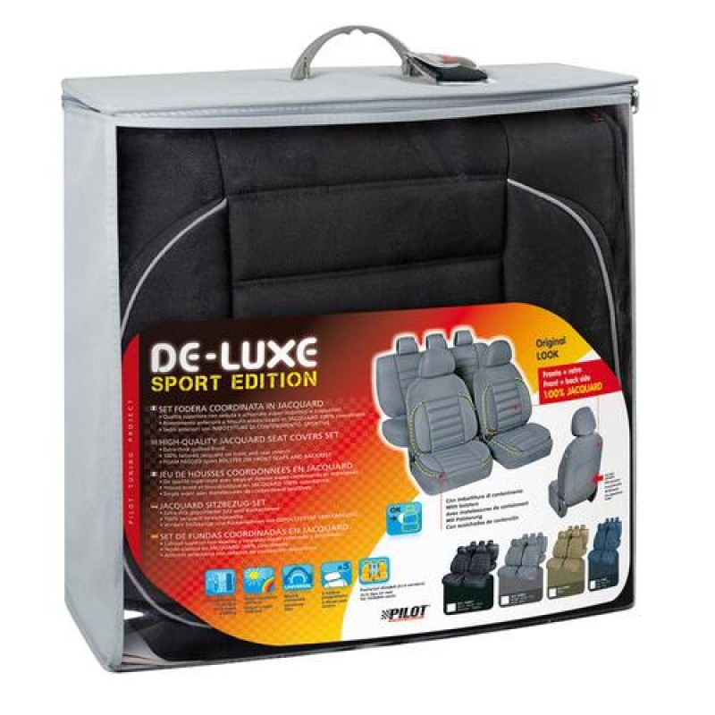 Καλύμματα Καθισμάτων DE-LUXE SPORT EDITION Υφασμα JACQUARD Σετ 4τεμ. Μαύρο - Lampa - L5480.1 Καλύμματα Καθισμάτων DE-LUXE SPORT EDITION Υφασμα JACQUARD Σετ 4τεμ. Μαύρο - Lampa - L5480.1