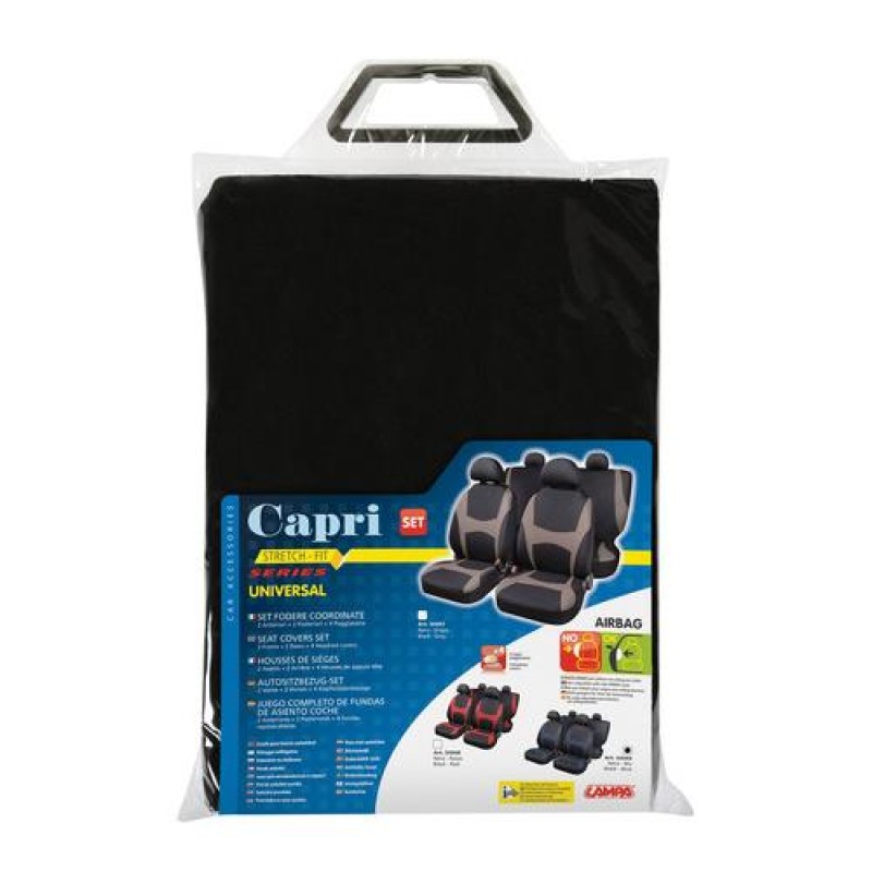 Καλύμματα Καθισμάτων CAPRI SET 4τεμ. Μαύρο/Μπλε - Lampa - L5494.9 Καλύμματα Καθισμάτων CAPRI SET 4τεμ. Μαύρο/Μπλε - Lampa - L5494.9