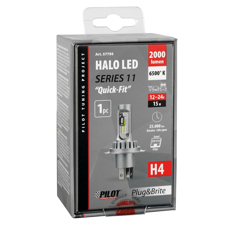 ΛΑΜΠΑ LED H4 12/24V P43t 6.500K 2.000lm 15W 12LED SEOUL CSP-Y19chips HALO LED SERIE 11 PLUG & BRITE LAMPA - 1ΤΕΜ. - Lampa - L5779.5 ΛΑΜΠΑ LED H4 12/24V P43t 6.500K 2.000lm 15W 12LED SEOUL CSP-Y19chips HALO LED SERIE 11 PLUG & BRITE LAMPA - 1ΤΕΜ. - Lampa - L5779.5