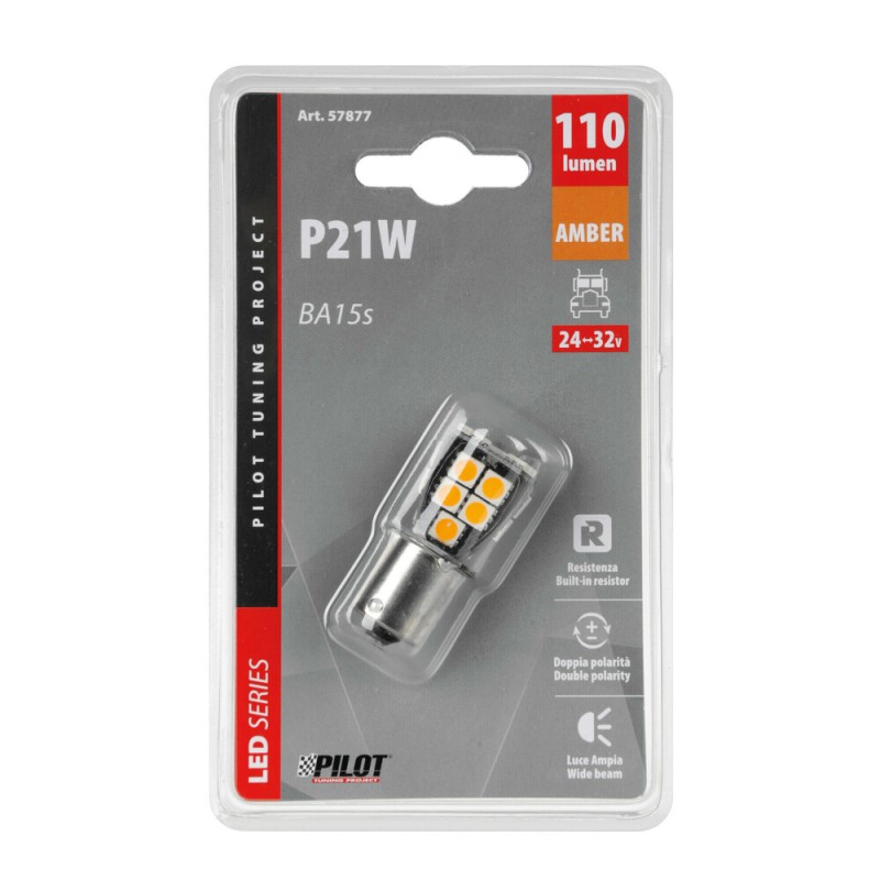 P21W 24/32V Ba15s 110lm 18xSMDx1CHIP LED CAN-BUS (ΦΟΥΝΤΟΥΚΙ) ΠΟΡΤΟΚΑΛΙ BLISTER LAMPA - 1 TEM. - Lampa - L5787.7 P21W 24/32V Ba15s 110lm 18xSMDx1CHIP LED CAN-BUS (ΦΟΥΝΤΟΥΚΙ) ΠΟΡΤΟΚΑΛΙ BLISTER LAMPA - 1 TEM. - Lampa - L5787.7
