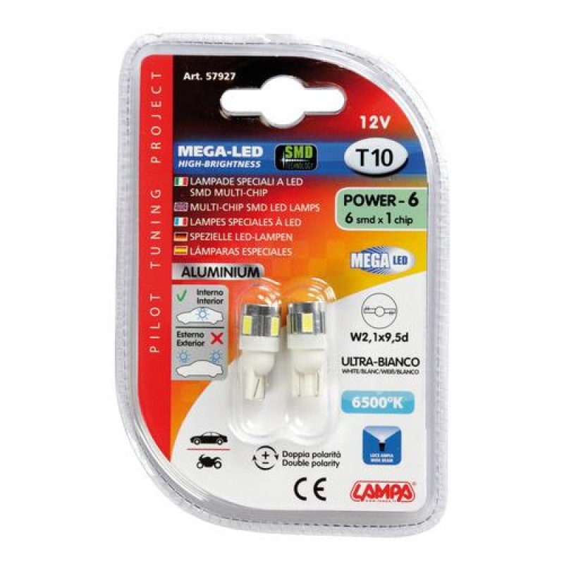 T10 W5W 12V W2,1x9,5d 70lm MEGA-LED6 ΔΙΑΘΛΑΣΗΣ (ΚΑΡΦΩΤΟ-ΑΚΑΛΥΚΟ-ΔΙΠΛΗΣ ΠΟΛΙΚΟΤΗΤΑΣ) BLISTER 2ΤΕΜ. - Lampa - 5792.7-LM T10 W5W 12V W2,1x9,5d 70lm MEGA-LED6 ΔΙΑΘΛΑΣΗΣ (ΚΑΡΦΩΤΟ-ΑΚΑΛΥΚΟ-ΔΙΠΛΗΣ ΠΟΛΙΚΟΤΗΤΑΣ) BLISTER 2ΤΕΜ. - Lampa - 5792.7-LM
