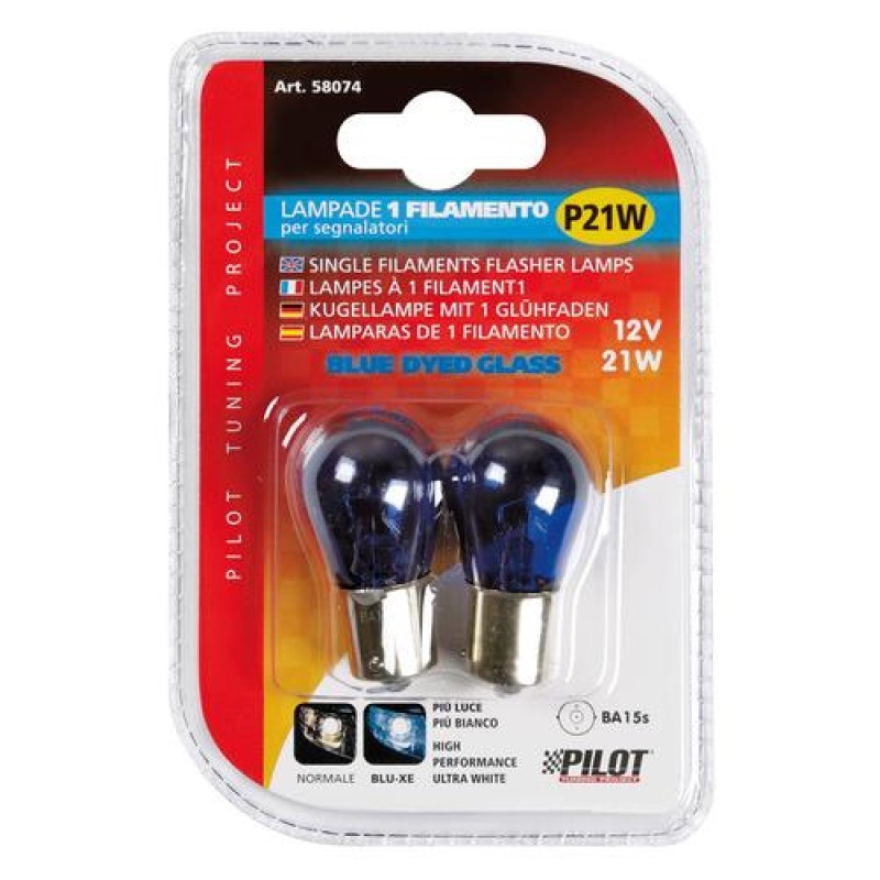 P21W 12V 21W BA15s ΜΟΝΟΠΟΛΙΚΟ ΜΠΛΕ BLUE DYED-GLASS 2ΤΕΜ. BLISTER - Lampa - L5807.4 P21W 12V 21W BA15s ΜΟΝΟΠΟΛΙΚΟ ΜΠΛΕ BLUE DYED-GLASS 2ΤΕΜ. BLISTER - Lampa - L5807.4