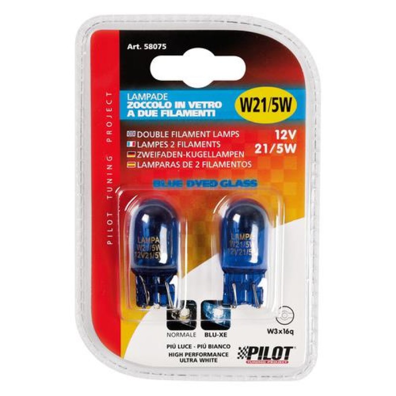 W21/5W 12V 21/5W W3x16q ΚΑΡΦΩΤΟ ΜΠΛΕ BLUE DYED-GLASS 2ΤΕΜ. BLISTER - Lampa - L5807.5 W21/5W 12V 21/5W W3x16q ΚΑΡΦΩΤΟ ΜΠΛΕ BLUE DYED-GLASS 2ΤΕΜ. BLISTER - Lampa - L5807.5