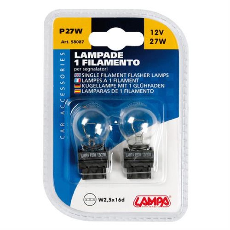 P27W 12V 27W W2,5x16d STANDAR LINE ΑΛΟΓΟΝΟΥ 2ΤΕΜ. BLISTER ΓΙΑ JEEP - Lampa - L5808.7 P27W 12V 27W W2,5x16d STANDAR LINE ΑΛΟΓΟΝΟΥ 2ΤΕΜ. BLISTER ΓΙΑ JEEP - Lampa - L5808.7