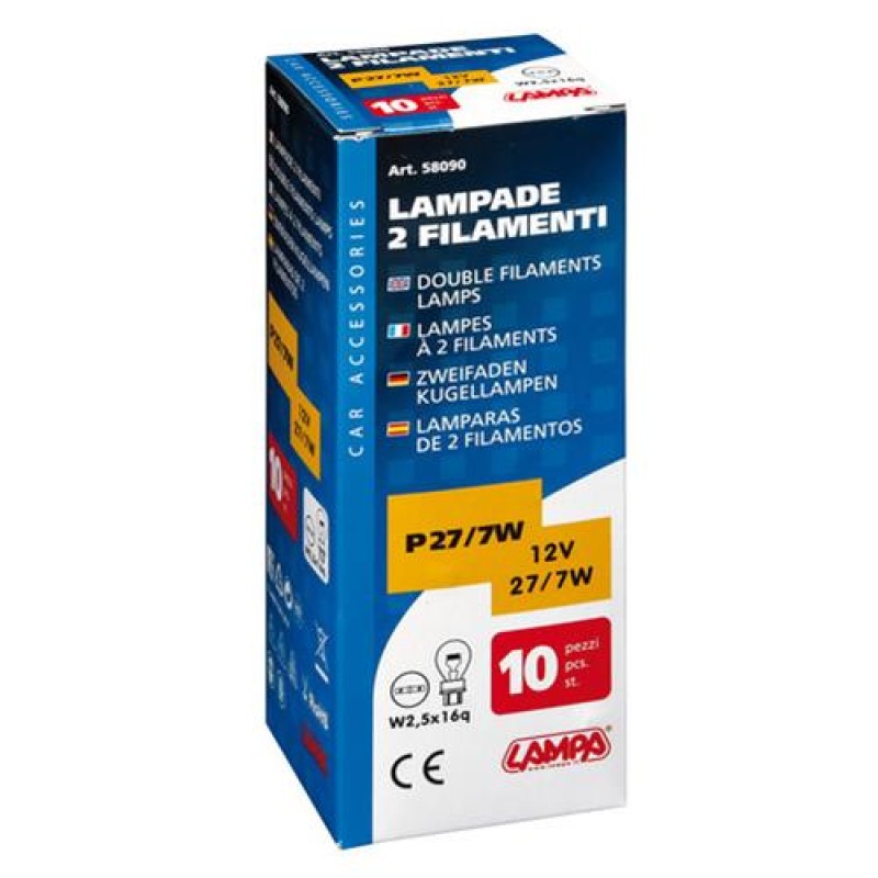 P27/7W 12V 27/7W W2,5x16q STANDAR LINE ΑΛΟΓΟΝΟΥ 10ΤΕΜ. ΚΟΥΤΙ - Lampa - L5809.0 P27/7W 12V 27/7W W2,5x16q STANDAR LINE ΑΛΟΓΟΝΟΥ 10ΤΕΜ. ΚΟΥΤΙ - Lampa - L5809.0