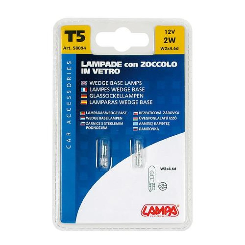 T5 12V 2W W2x4,6d Καρφωτό - Ακάλυκο STANDARD LINE Αλογόνου BLISTER 2τεμ. - Lampa - L5809.4 T5 12V 2W W2x4,6d Καρφωτό - Ακάλυκο STANDARD LINE Αλογόνου BLISTER 2τεμ. - Lampa - L5809.4