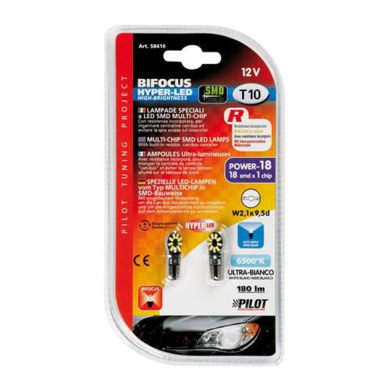 T10 W5W 12V W2,1x9,5d 180lm HYPER-LED 18 ΛΕΥΚΟ (CAN-BUS- ΔΙΠΛΗΣ ΠΟΛΙΚΟΤΗΤΑΣ-ΚΑΡΦΩΤΟ) BLISTER 2ΤΕΜ. - Lampa - L5841.6 T10 W5W 12V W2,1x9,5d 180lm HYPER-LED 18 ΛΕΥΚΟ (CAN-BUS- ΔΙΠΛΗΣ ΠΟΛΙΚΟΤΗΤΑΣ-ΚΑΡΦΩΤΟ) BLISTER 2ΤΕΜ. - Lampa - L5841.6