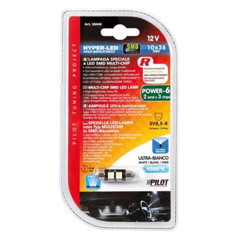 ΛΑΜΠΑΚΙ ΠΛΑΦΟΝΙΕΡΑΣ C5W 12V 10x36mm HYPER-LED6 ΛΕΥΚΟ 2SMDx3chips (ΔΙΠΛΗΣ ΠΟΛΙΚΟΤΗΤΑΣ- CAN-BUS) 1ΤΕΜ. - Lampa - 5844.6-LM ΛΑΜΠΑΚΙ ΠΛΑΦΟΝΙΕΡΑΣ C5W 12V 10x36mm HYPER-LED6 ΛΕΥΚΟ 2SMDx3chips (ΔΙΠΛΗΣ ΠΟΛΙΚΟΤΗΤΑΣ- CAN-BUS) 1ΤΕΜ. - Lampa - 5844.6-LM