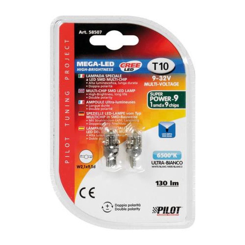 T10 W5W 9/32V W2,1x9,5d 130lm MEGA-LED9 ΔΙΑΘΛΑΣΗΣ ΛΕΥΚΟ (ΚΑΡΦΩΤΟ ΑΚΑΛΥΚΟ) 2ΤΕΜ. - Lampa - L5850.7 T10 W5W 9/32V W2,1x9,5d 130lm MEGA-LED9 ΔΙΑΘΛΑΣΗΣ ΛΕΥΚΟ (ΚΑΡΦΩΤΟ ΑΚΑΛΥΚΟ) 2ΤΕΜ. - Lampa - L5850.7