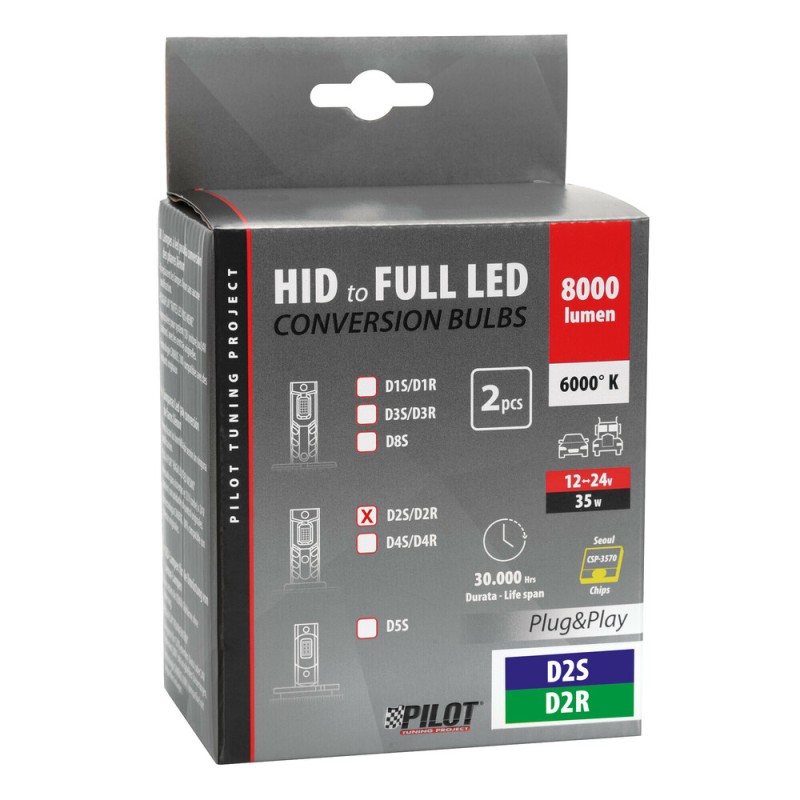 D2S/D2R 12/24V 35W 6.000K 8000lm LED SEOUL CSP-3570chips CAN BUS PLUG & PLAY LAMPA - 2ΤΕΜ. - Lampa - L5855.1 D2S/D2R 12/24V 35W 6.000K 8000lm LED SEOUL CSP-3570chips CAN BUS PLUG & PLAY LAMPA - 2ΤΕΜ. - Lampa - L5855.1