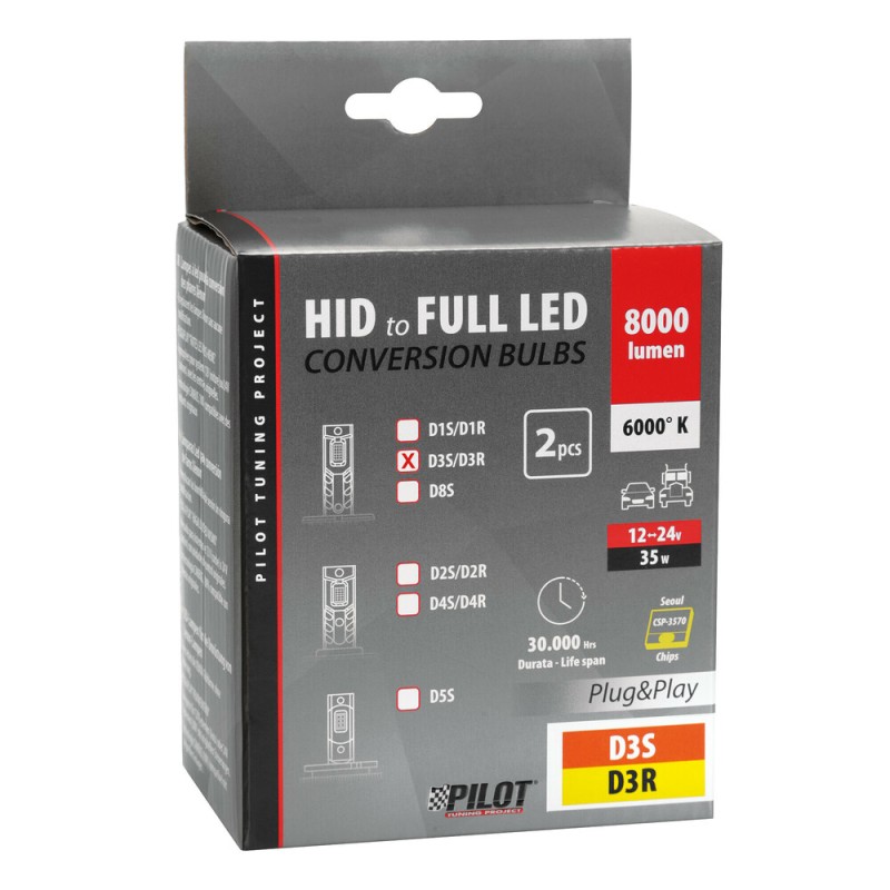D3S/D3R 12/24V 35W 6.000K 8000lm LED SEOUL CSP-3570chips CAN BUS PLUG & PLAY LAMPA - 2ΤΕΜ. - Lampa - L5855.2 D3S/D3R 12/24V 35W 6.000K 8000lm LED SEOUL CSP-3570chips CAN BUS PLUG & PLAY LAMPA - 2ΤΕΜ. - Lampa - L5855.2