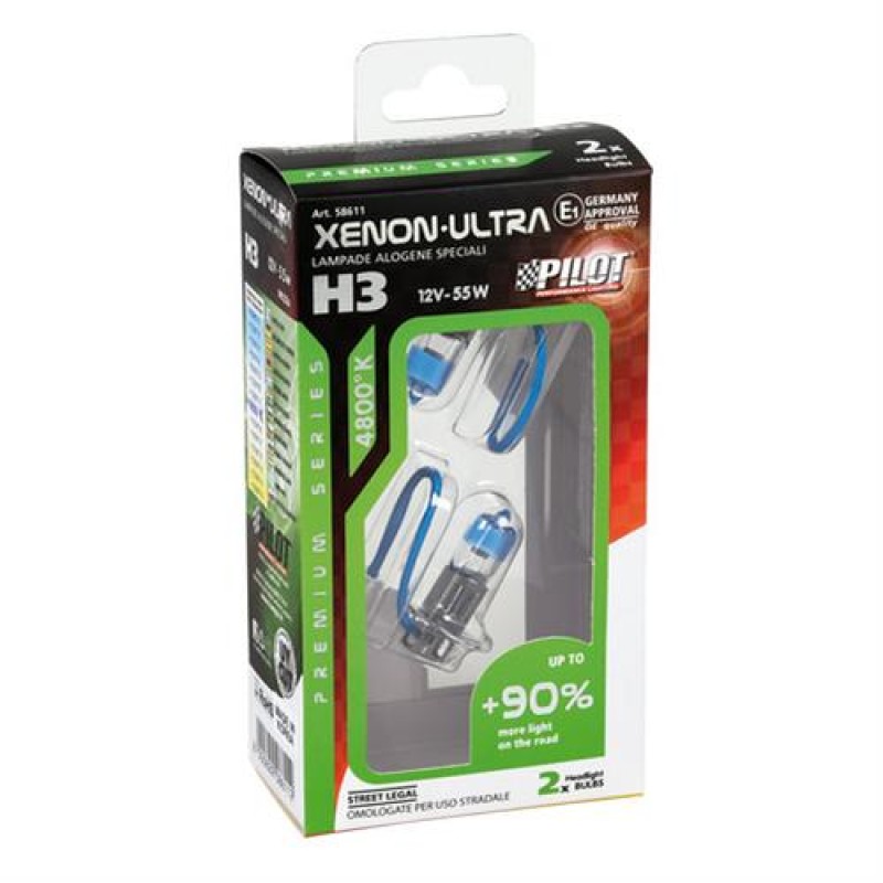 H3 12V 55W PK22s XENON ULTRA 4.800K +90% 2ΤΕΜ. - Lampa - L5861.1 H3 12V 55W PK22s XENON ULTRA 4.800K +90% 2ΤΕΜ. - Lampa - L5861.1