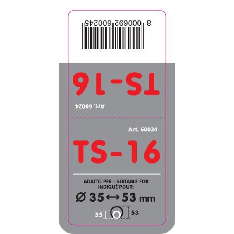 ΑΚΡΟ ΕΞΑΤΜΙΣΗΣ TS-16 S 35-53mm - ΣΤΡΟΓΓΥΛΟ - Lampa - L6002.4